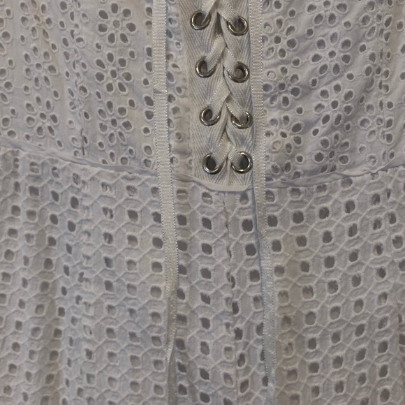 Urban Outfitters Kimchi Blue Heidi Lace-Up Eyelet Romper - Picture 8 of 8